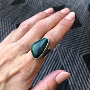 Genuine Turquoise & Sterling Silver Ring